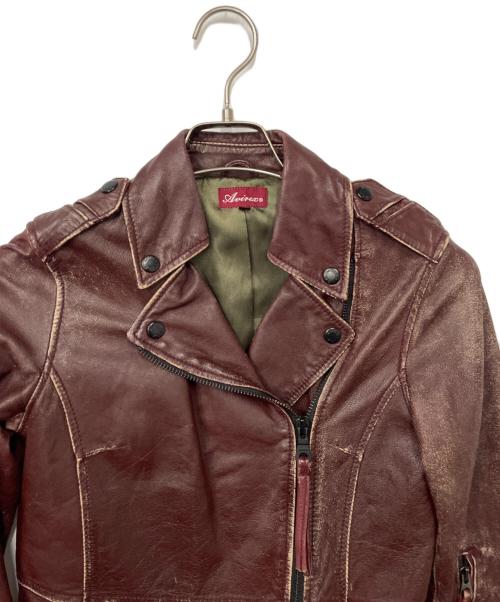 AVIREX（アヴィレックス）AVIREX (アヴィレックス) レザージャケット ブラウン サイズ:Sの古着・服飾アイテム