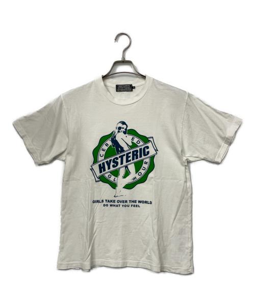 Hysteric Glamour（ヒステリックグラマー）Hysteric Glamour (ヒステリックグラマー) GIRLS TAKE OVER Tシャツ ホワイト サイズ:Mの古着・服飾アイテム