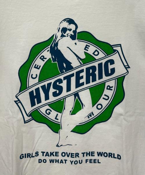 Hysteric Glamour（ヒステリックグラマー）Hysteric Glamour (ヒステリックグラマー) GIRLS TAKE OVER Tシャツ ホワイト サイズ:Mの古着・服飾アイテム