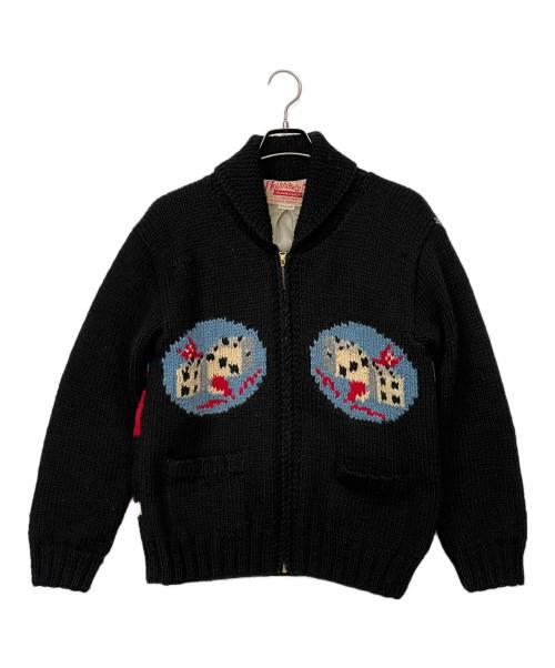 Pherrow's（フェローズ）Pherrow's (フェローズ) カウチンニットカーディガン ブラック サイズ:Mの古着・服飾アイテム