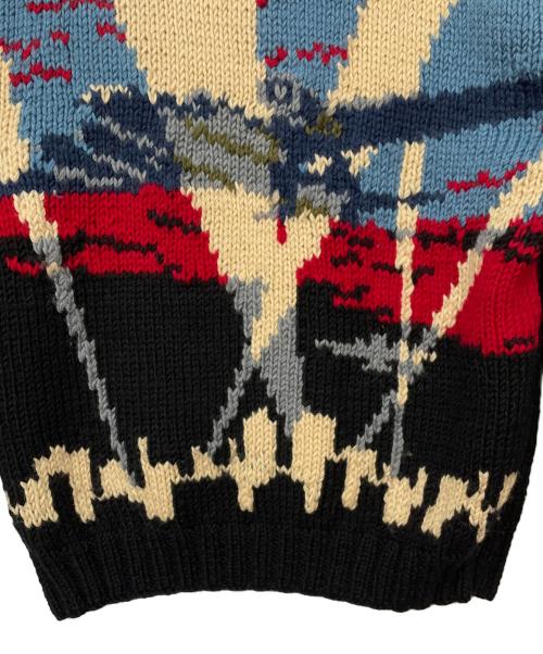 Pherrow's（フェローズ）Pherrow's (フェローズ) カウチンニットカーディガン ブラック サイズ:Mの古着・服飾アイテム