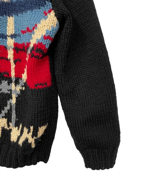 Pherrow's（フェローズ）Pherrow's (フェローズ) カウチンニットカーディガン ブラック サイズ:Mの古着・服飾アイテム