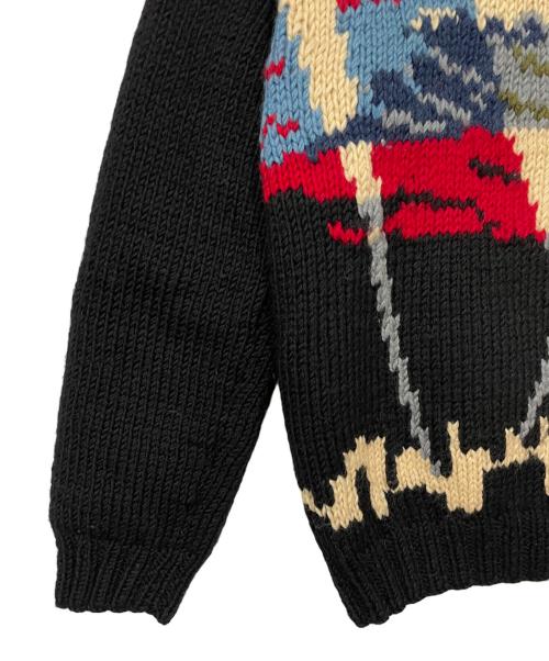 Pherrow's（フェローズ）Pherrow's (フェローズ) カウチンニットカーディガン ブラック サイズ:Mの古着・服飾アイテム