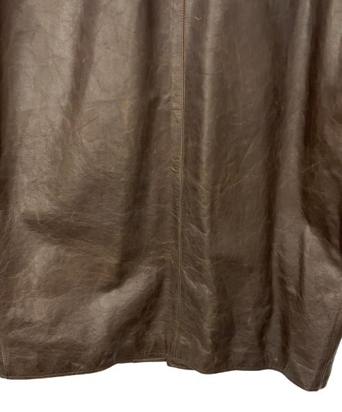 LAND'S END（ランズエンド）LAND'S END (ランズエンド) レザーコート ブラウン サイズ:Lの古着・服飾アイテム