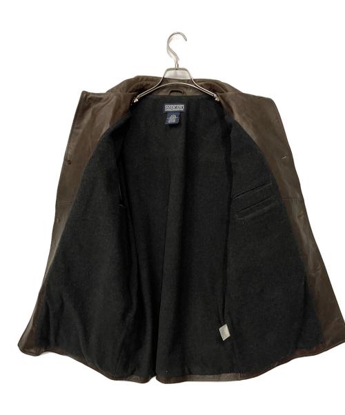 LAND'S END（ランズエンド）LAND'S END (ランズエンド) レザーコート ブラウン サイズ:Lの古着・服飾アイテム