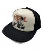 Hysteric Glamourヒステリックグラマー）の古着「キャップ」｜ブラック×ホワイト