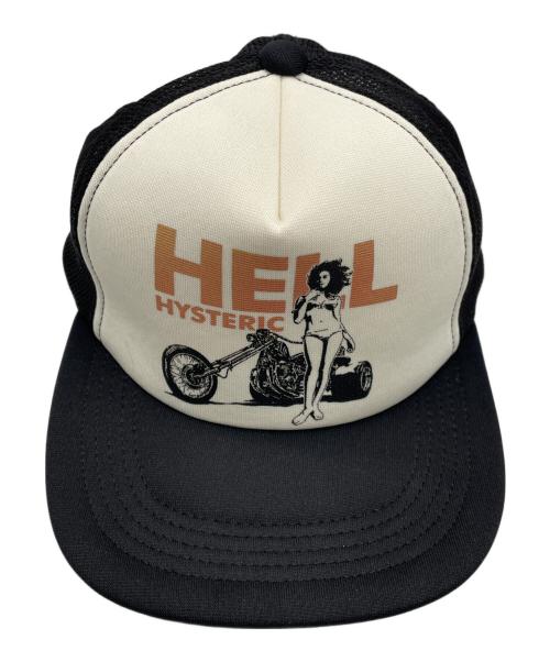 Hysteric Glamour（ヒステリックグラマー）Hysteric Glamour (ヒステリックグラマー) キャップ ブラック×ホワイト サイズ:FREEの古着・服飾アイテム