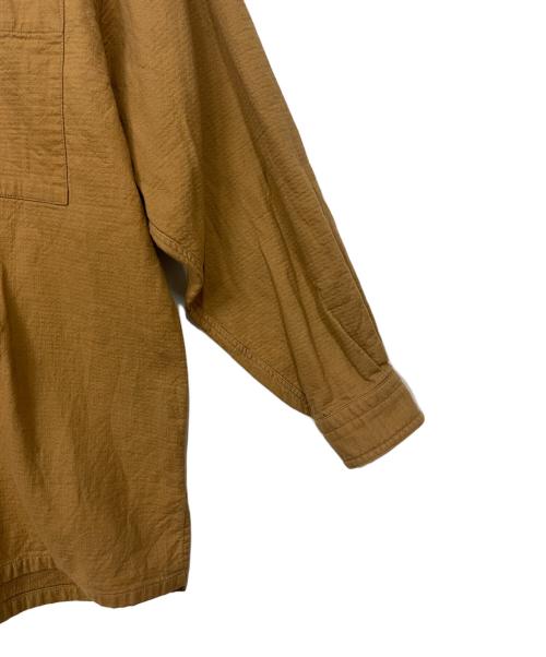 ISSEY MIYAKE（イッセイミヤケ）ISSEY MIYAKE (イッセイミヤケ) バンドカラーシャツ ブラウン サイズ:Mの古着・服飾アイテム