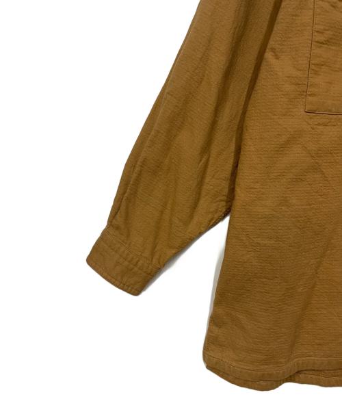 ISSEY MIYAKE（イッセイミヤケ）ISSEY MIYAKE (イッセイミヤケ) バンドカラーシャツ ブラウン サイズ:Mの古着・服飾アイテム