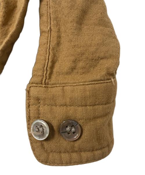 ISSEY MIYAKE（イッセイミヤケ）ISSEY MIYAKE (イッセイミヤケ) バンドカラーシャツ ブラウン サイズ:Mの古着・服飾アイテム