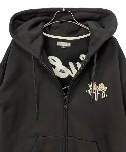 GALFY CRUTCH BRAND（ガルフィークラッチブランド）GALFY CRUTCH BRAND (ガルフィークラッチブランド) ジップパーカー ブラック サイズ:XLの古着・服飾アイテム