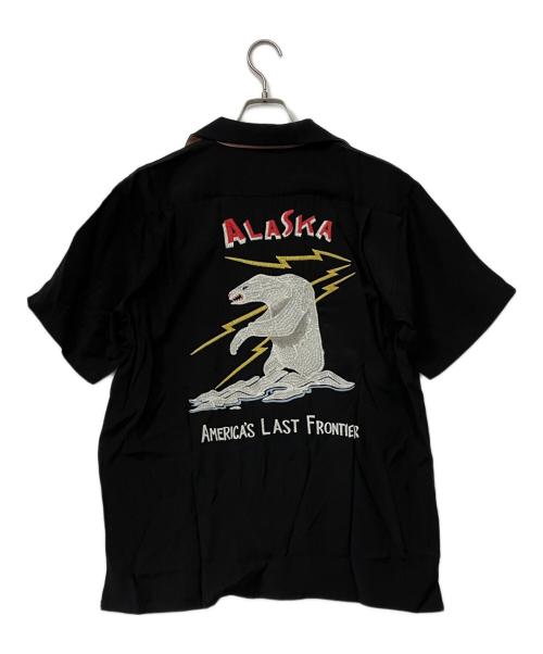 HOUSTON（ヒューストン）HOUSTON (ヒューストン) スーベニアシャツ ブラック サイズ:Lの古着・服飾アイテム