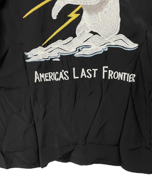 HOUSTON（ヒューストン）HOUSTON (ヒューストン) スーベニアシャツ ブラック サイズ:Lの古着・服飾アイテム