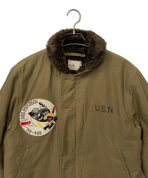 NAVY DEPARTMENT（ネイビーデパートメント）NAVY DEPARTMENT (ネイビーデパートメント) デッキジャケット オリーブ サイズ:Lの古着・服飾アイテム