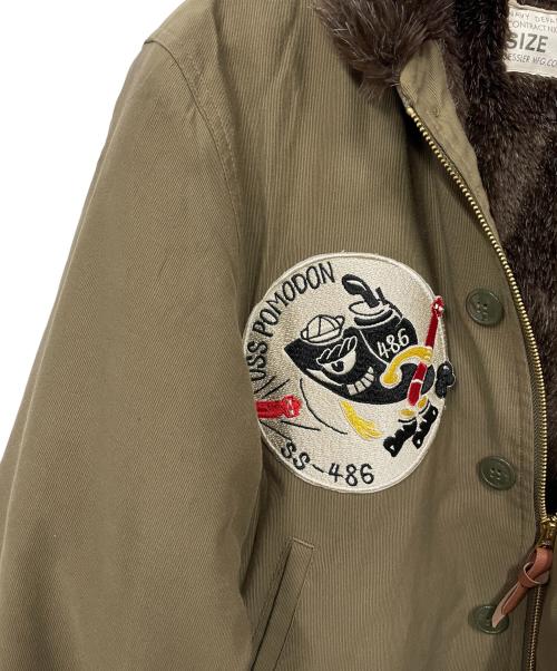 NAVY DEPARTMENT（ネイビーデパートメント）NAVY DEPARTMENT (ネイビーデパートメント) デッキジャケット オリーブ サイズ:Lの古着・服飾アイテム