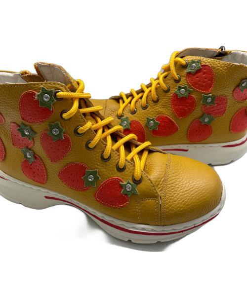 estacion（エスタシオ）estacion (エスタシオ) スニーカーブーツ キャメル×レッド サイズ:Lの古着・服飾アイテム