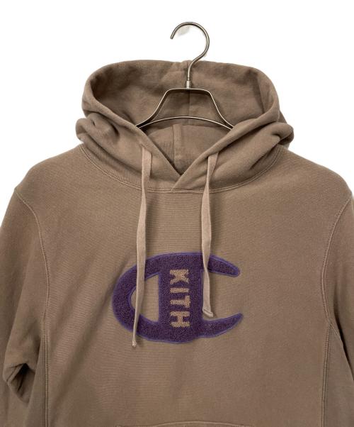 Champion（チャンピオン）Champion (チャンピオン) KITH (キス) パーカー カーキ サイズ:Lの古着・服飾アイテム