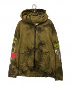 Aエイス）の古着「ジップパーカー」｜オリーブ