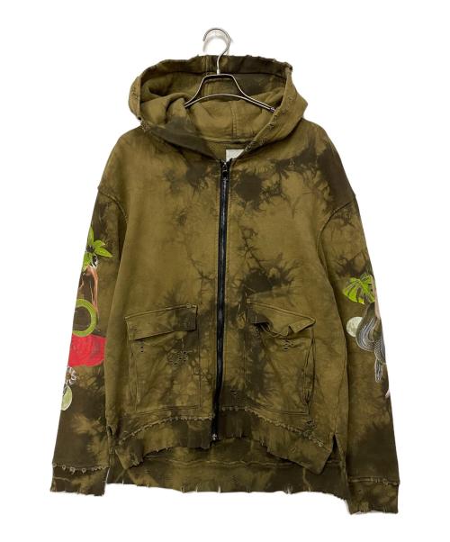 A（エイス）A (エイス) ジップパーカー オリーブ サイズ:Mの古着・服飾アイテム