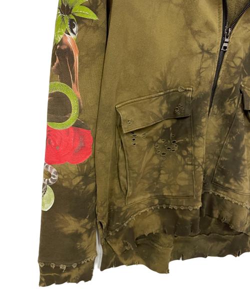 A（エイス）A (エイス) ジップパーカー オリーブ サイズ:Mの古着・服飾アイテム