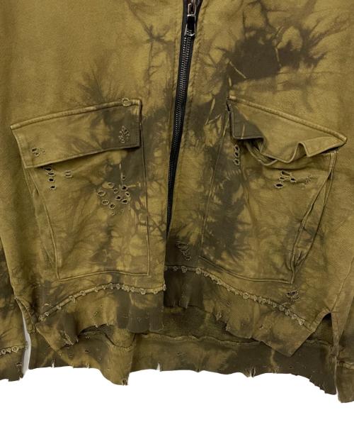 A（エイス）A (エイス) ジップパーカー オリーブ サイズ:Mの古着・服飾アイテム