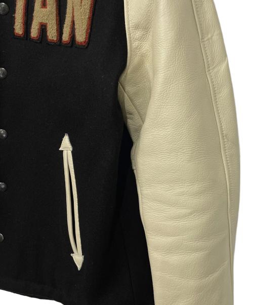 INDIAN MOTORCYCLE（インディアンモーターサイクル）INDIAN MOTORCYCLE (インディアンモーターサイクル) スタジャン ブラック×アイボリー サイズ:Lの古着・服飾アイテム