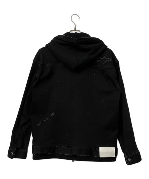 1PIU1UGUALE3 RELAX（ウノピゥウノウグァーレトレ リラックス）1PIU1UGUALE3 RELAX (ウノピゥウノウグァーレトレ リラックス) フーデッドジャケット ブラック サイズ:L 未使用品の古着・服飾アイテム