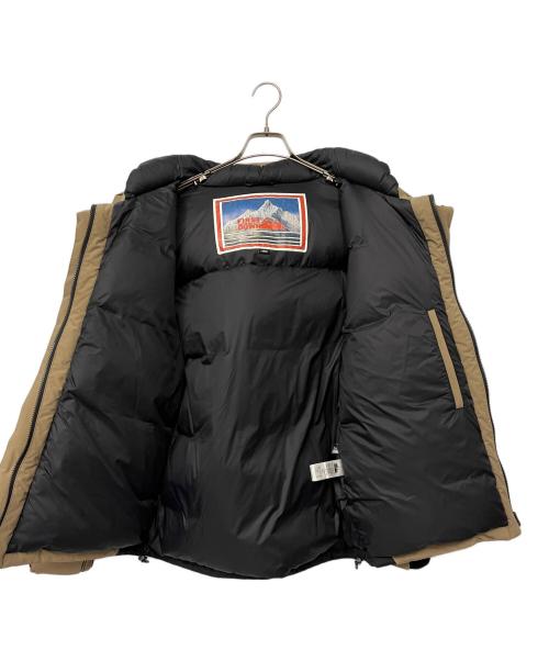 FIRST DOWN（ファーストダウン）FIRST DOWN (ファーストダウン) ダウンジャケット ベージュ×ブラック サイズ:Lの古着・服飾アイテム