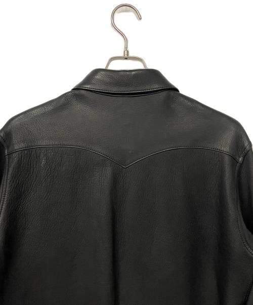 RED MOON（レッドムーン）RED MOON (レッドムーン) レザーシャツ ブラック サイズ:42の古着・服飾アイテム