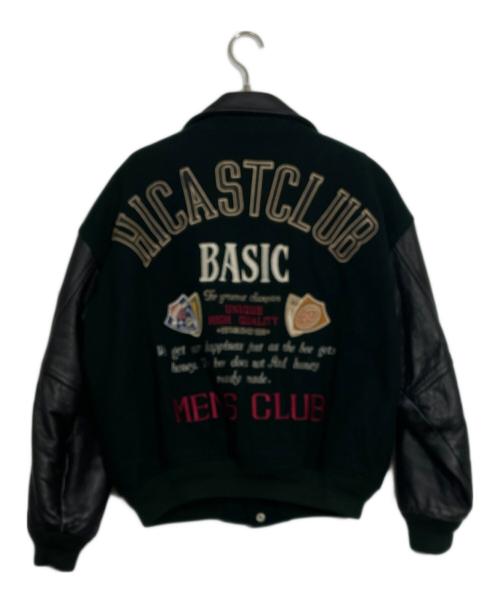 HICAST CLUB（ハイキャストクラブ）HICAST CLUB (ハイキャストクラブ) スタジャン グリーン×ブラック サイズ:FREEの古着・服飾アイテム