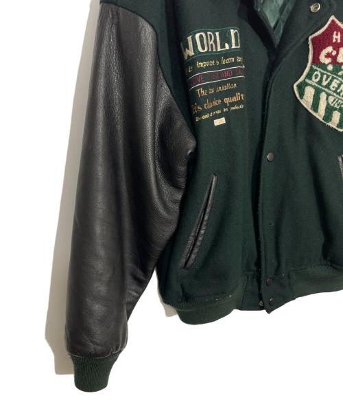 HICAST CLUB（ハイキャストクラブ）HICAST CLUB (ハイキャストクラブ) スタジャン グリーン×ブラック サイズ:FREEの古着・服飾アイテム