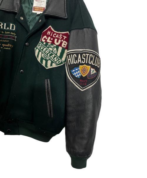 HICAST CLUB（ハイキャストクラブ）HICAST CLUB (ハイキャストクラブ) スタジャン グリーン×ブラック サイズ:FREEの古着・服飾アイテム