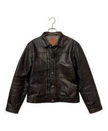 MOTOR by HIDEO MOTOIKE（ヒデオ モトイケ）の古着「レザージャケット」｜ブラウン