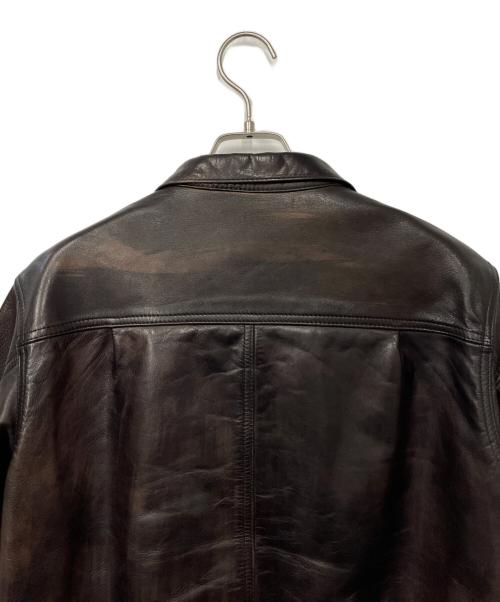 MOTOR by HIDEO MOTOIKE（ヒデオ モトイケ）MOTOR by HIDEO MOTOIKE (ヒデオ モトイケ) レザージャケット ブラウン サイズ:Sの古着・服飾アイテム