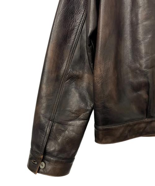 MOTOR by HIDEO MOTOIKE（ヒデオ モトイケ）MOTOR by HIDEO MOTOIKE (ヒデオ モトイケ) レザージャケット ブラウン サイズ:Sの古着・服飾アイテム