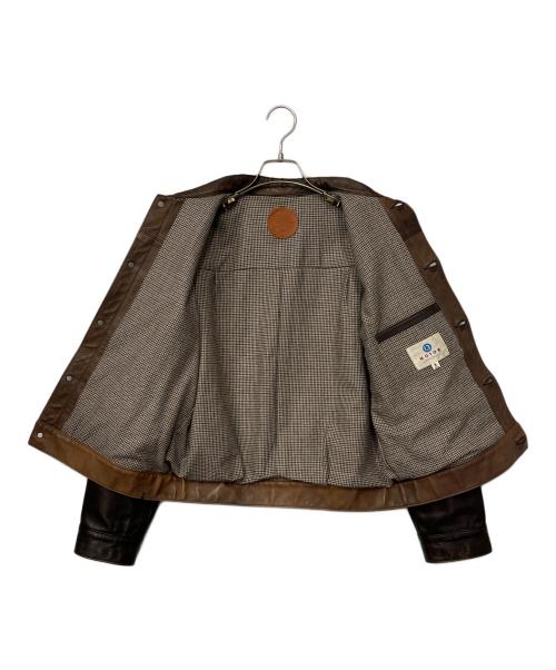 MOTOR by HIDEO MOTOIKE（ヒデオ モトイケ）MOTOR by HIDEO MOTOIKE (ヒデオ モトイケ) レザージャケット ブラウン サイズ:Sの古着・服飾アイテム