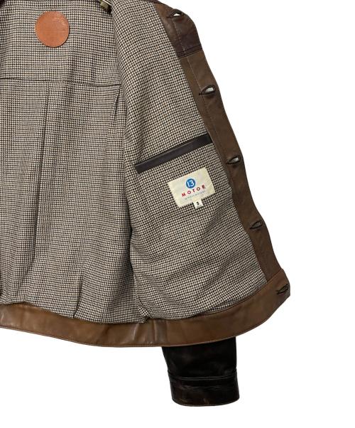 MOTOR by HIDEO MOTOIKE（ヒデオ モトイケ）MOTOR by HIDEO MOTOIKE (ヒデオ モトイケ) レザージャケット ブラウン サイズ:Sの古着・服飾アイテム