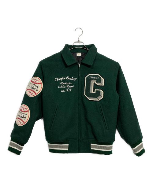 Champion（チャンピオン）Champion (チャンピオン) スタジャン グリーン サイズ:Mの古着・服飾アイテム