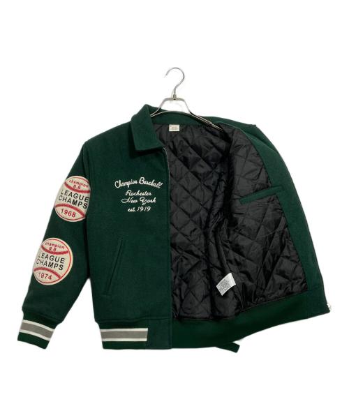 Champion（チャンピオン）Champion (チャンピオン) スタジャン グリーン サイズ:Mの古着・服飾アイテム