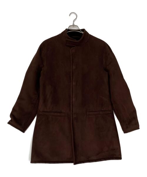 ARMANI COLLEZIONI（アルマーニ コレツィオーニ）ARMANI COLLEZIONI (アルマーニ コレツィオーニ) フェイクムートンコート ブラウン サイズ:46の古着・服飾アイテム