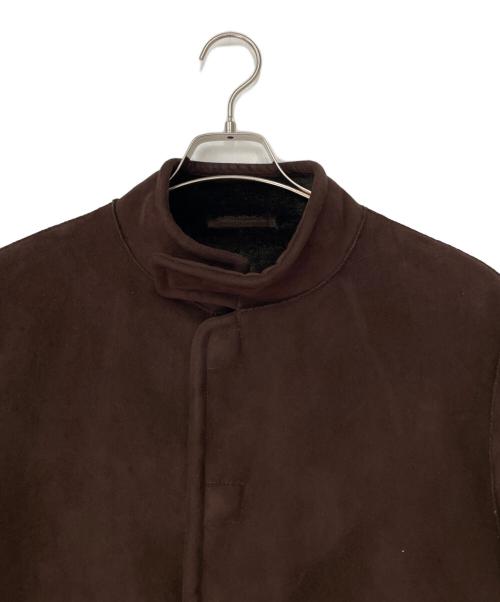 ARMANI COLLEZIONI（アルマーニ コレツィオーニ）ARMANI COLLEZIONI (アルマーニ コレツィオーニ) フェイクムートンコート ブラウン サイズ:46の古着・服飾アイテム
