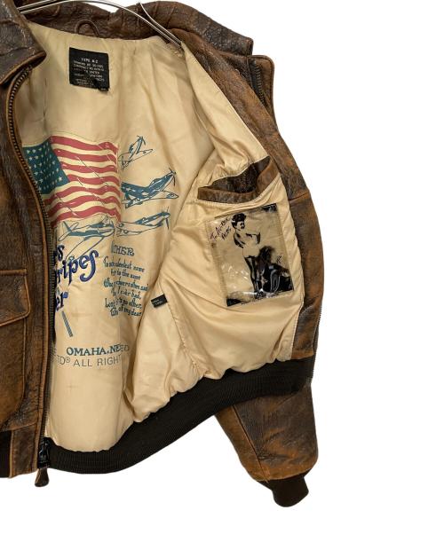 AVIREX（アヴィレックス）AVIREX (アヴィレックス) フライトジャケット ブラウン サイズ:XSの古着・服飾アイテム