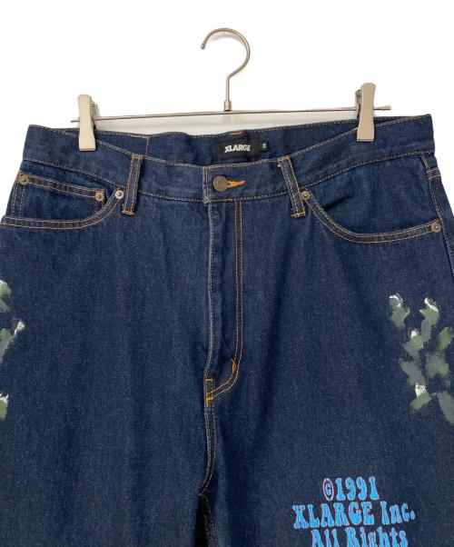 X-LARGE（エクストララージ）X-LARGE (エクストララージ) ワイドデニムパンツ インディゴ サイズ:36の古着・服飾アイテム