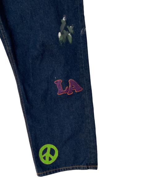 X-LARGE（エクストララージ）X-LARGE (エクストララージ) ワイドデニムパンツ インディゴ サイズ:36の古着・服飾アイテム