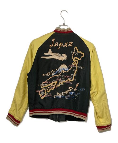 東洋エンタープライズ（トウヨウエンタープライズ）東洋エンタープライズ (トウヨウエンタープライズ) リバーシブルサテンスカジャン ダークグリーン×イエロー サイズ:Mの古着・服飾アイテム