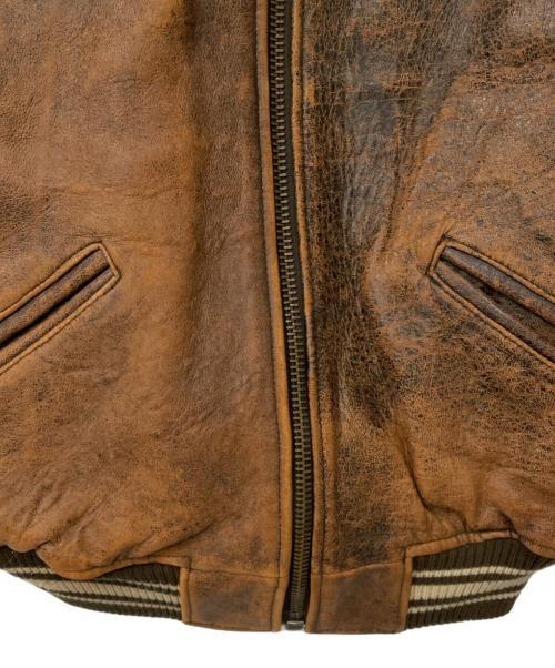 AVIREX（アヴィレックス）AVIREX (アヴィレックス) レザージャケット ブラウン サイズ:XSの古着・服飾アイテム