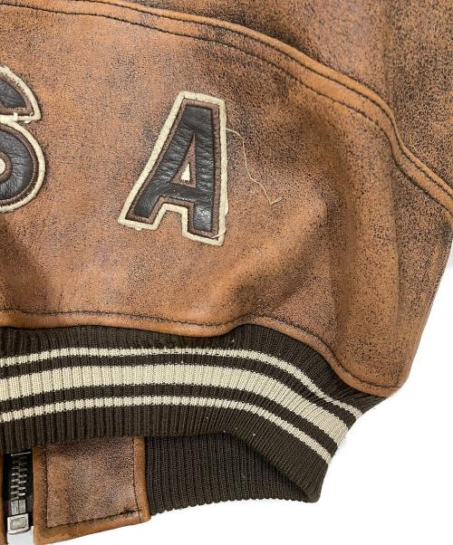 AVIREX（アヴィレックス）AVIREX (アヴィレックス) レザージャケット ブラウン サイズ:XSの古着・服飾アイテム