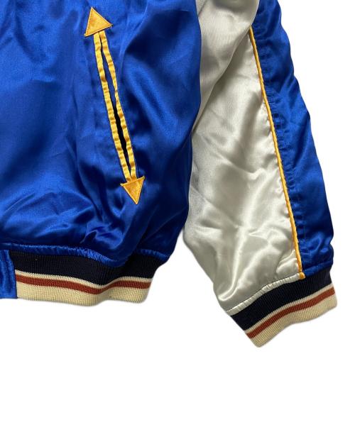 爆烈爛漫娘（バクレツランマンムスメ）爆烈爛漫娘 (バクレツランマンムスメ) スカジャン ブルー×ブラック サイズ:42の古着・服飾アイテム