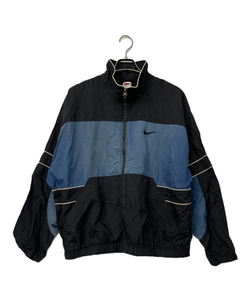 NIKE（ナイキ）NIKE (ナイキ) ナイロンジャケット ブラック×ブルー サイズ:Mの古着・服飾アイテム