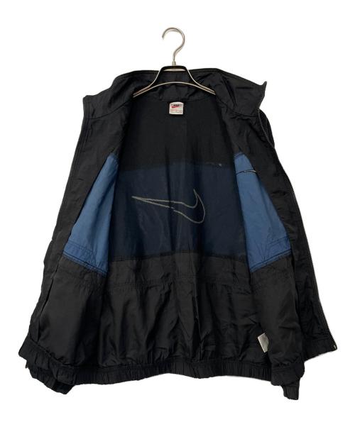 NIKE（ナイキ）NIKE (ナイキ) ナイロンジャケット ブラック×ブルー サイズ:Mの古着・服飾アイテム